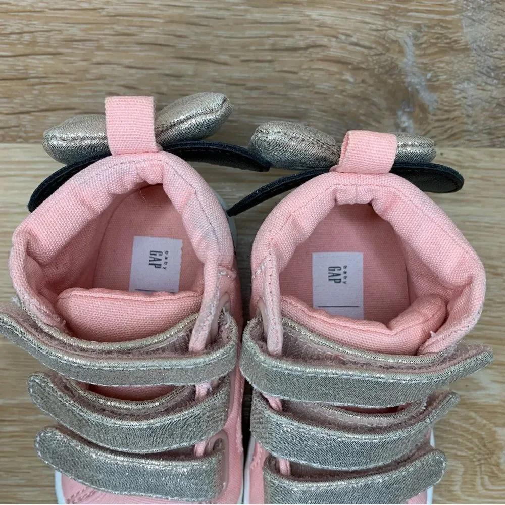 Baby GAP Disney Minnie Mouse Size 5 Pink High Top Sneakers